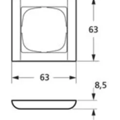 LK Fuga Softline 63 ramme, 1 modul, metallic