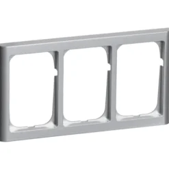 LK Fuga Softline 63 ramme, 3x1,5 modul, metallic
