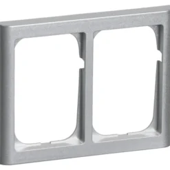 LK Fuga Softline 63 ramme, 2x1,5 modul, vandret, metallic