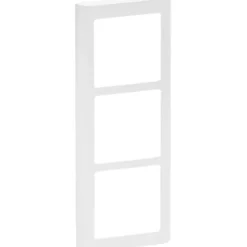 LK Fuga Soft 63 ramme, 3 modul, lodret, hvid