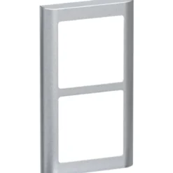 LK Fuga Soft 63 ramme, 2x1 modul, lodret, metallic