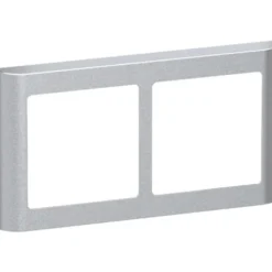LK Fuga Soft 63 ramme, 2x1 modul, vandret, metallic