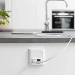 LK Fuga USB-lader A+C, 1 modul, hvid
