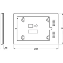 LK IHC Control Fuga designramme til iPad, hvid