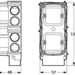 LK Opus 66 Indstøbningsdåse 2 modul