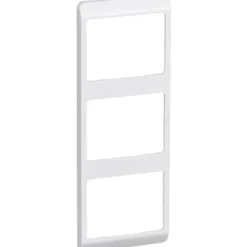 LK Opus 66 ramme, 3 modul, lodret, hvid