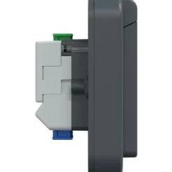 LK Opus 74 stikkontakt med lampe, antracit