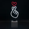 Locomocean Finger hjerte neonskilt