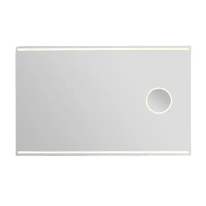Loevschall Focus spejl med lys, 120x75 cm