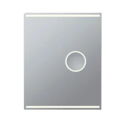 Loevschall Focus spejl med lys, 60x75 cm