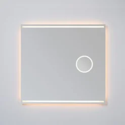 Loevschall Focus spejl med lys, 80x75 cm