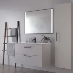 Loevschall Libra spejl med lys, 100x70 cm