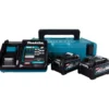 Makita XGT batterisæt, med lader, 2 x 40V/4,0 Ah