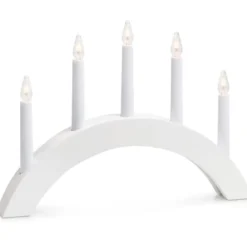 Markslöjd Atle julelysestage, 5 lys, hvid