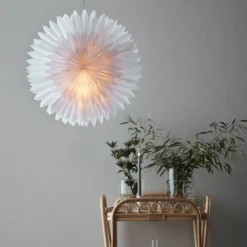 Markslöjd Solina julestjerne med lys, 60 cm, hvid