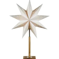 Markslöjd Solvalla julestjerne med lys, 65 cm, hvid