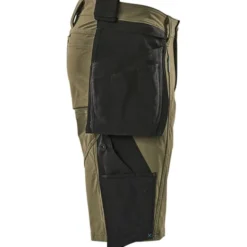 Mascot Advanced håndværkershorts med stretch, grøn, str. C46