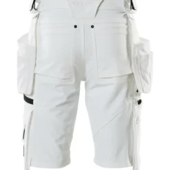 Mascot Advanced håndværkershorts med stretch, hvid, str. C43