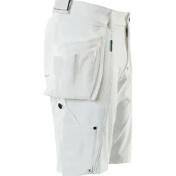 Mascot Advanced håndværkershorts med stretch, hvid, str. C43