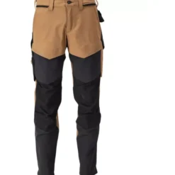 Mascot Customized arbejdsbukser med stretch, khaki/sort, str. 76C46
