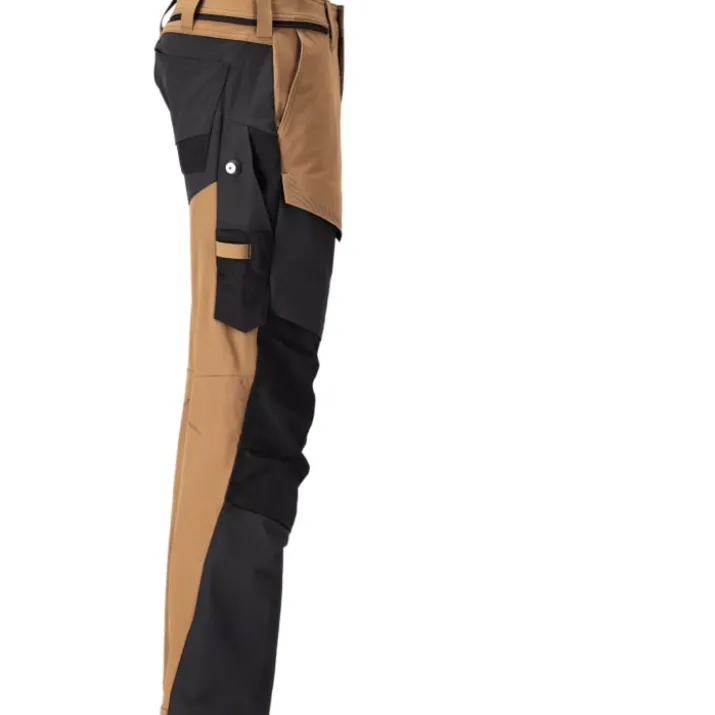Mascot Customized arbejdsbukser med stretch, khaki/sort, str. 76C46