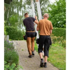 Mascot Customized arbejdsbukser med stretch, khaki/sort, str. 76C46