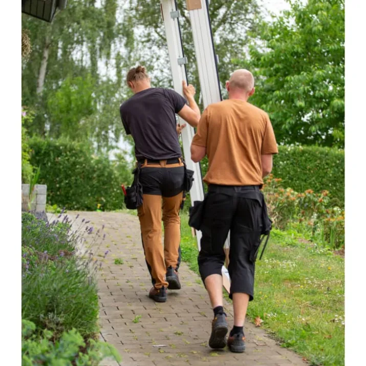 Mascot Customized arbejdsbukser med stretch, khaki/sort, str. 76C46