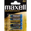 Maxell Super AA batterier, 4 stk.