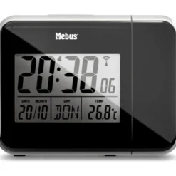 Mebus digitalt projektor vækkeur, sort