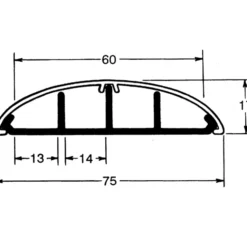 2 meter Gulvkanal m.låg SL 18x75