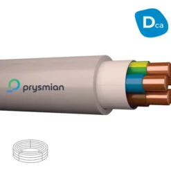 100 meter Prysmian Afumex installationskabel, 5G2,5 mm², 100 meter
