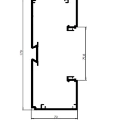 2 meter Rehau Signa kanalbund, Base 70/170 mm, perlehvid