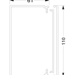 2 meter Tehalit kabelkanal 60110