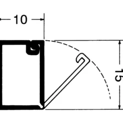 2 meter Tehalit kabelkanal komplet hvid, 10x15 mm