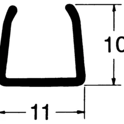 2 meter Tehalit ledningskanal hvid, 11x10 mm