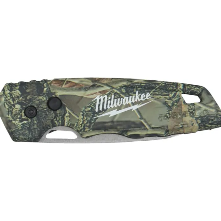 Milwaukee Fastback Camo foldekniv, glat klinge