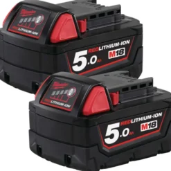 Milwaukee M18 B52 batterier, 2 x 18V/5,0 Ah