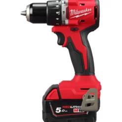 Milwaukee M18 BLPDRC-502C slagboremaskine, m. 2 x 5,0 Ah batterier og lader