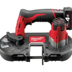 Milwaukee M12 BS-402C båndsav, m. 2 x 4,0 Ah batteri og lader