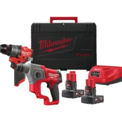 Milwaukee M12 Powerpack boremaskinesæt, m. batterier og lader