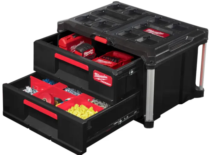 Milwaukee Packout skuffeboks, med 2 skuffer