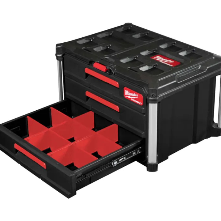 Milwaukee Packout skuffeboks, med 3 skuffer