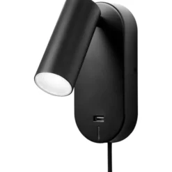 Nielsen Light Ego væglampe med USB, sort