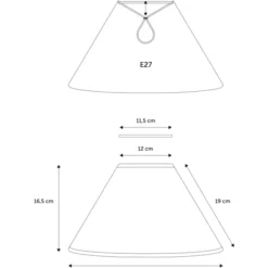 Nielsen Light Emma Casa lampeskærm, sort, H16,5 cm