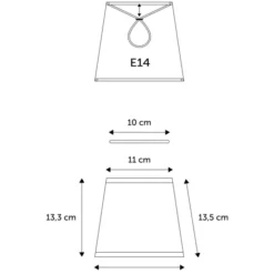 Nielsen Light Emma Domus lampeskærm, sort, H13,5 cm