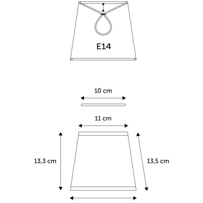 Nielsen Light Emma Domus lampeskærm, sort, H13,5 cm