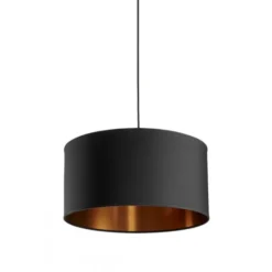 Nielsen Light Isabella Castillo lampeskærm, sort/kobber, Ø40 cm