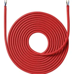 Nielsen Light stofledning, 2x0,75 mm², 4 meter, rød