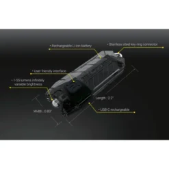 Nitecore Tube genopladelig nøgleringslygte
