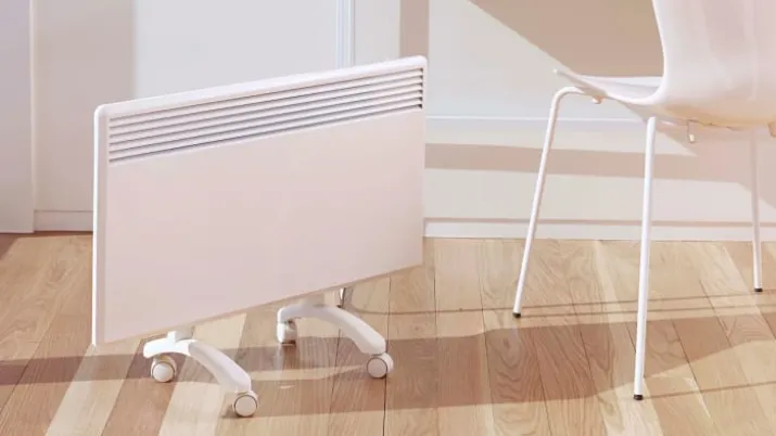 Nobø ben med hjul til type 20 el-radiator, hvid